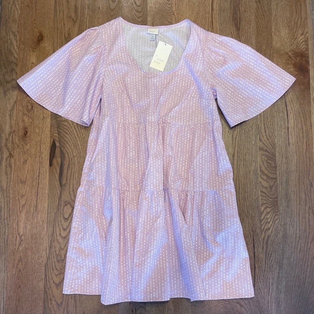 Flutter Short Sleeve Tiered Dress